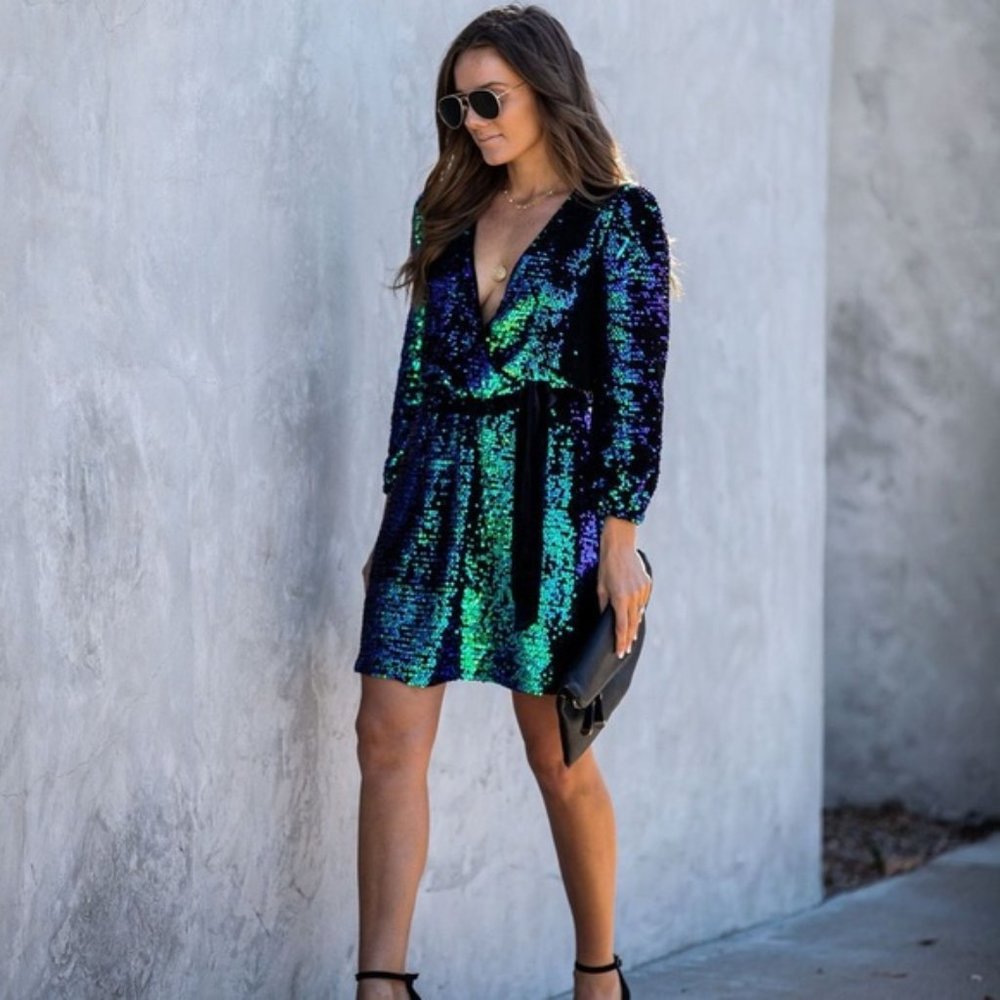 VICI New Year New Me Sequin Party Dress SMALL